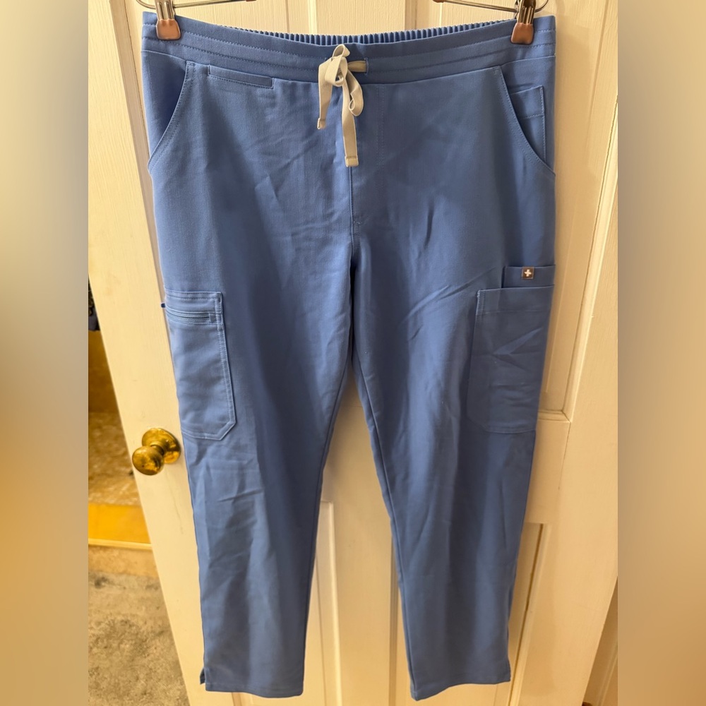 Figs women’s Blue scrub Pants Technical Collection stretch comfort Size Small